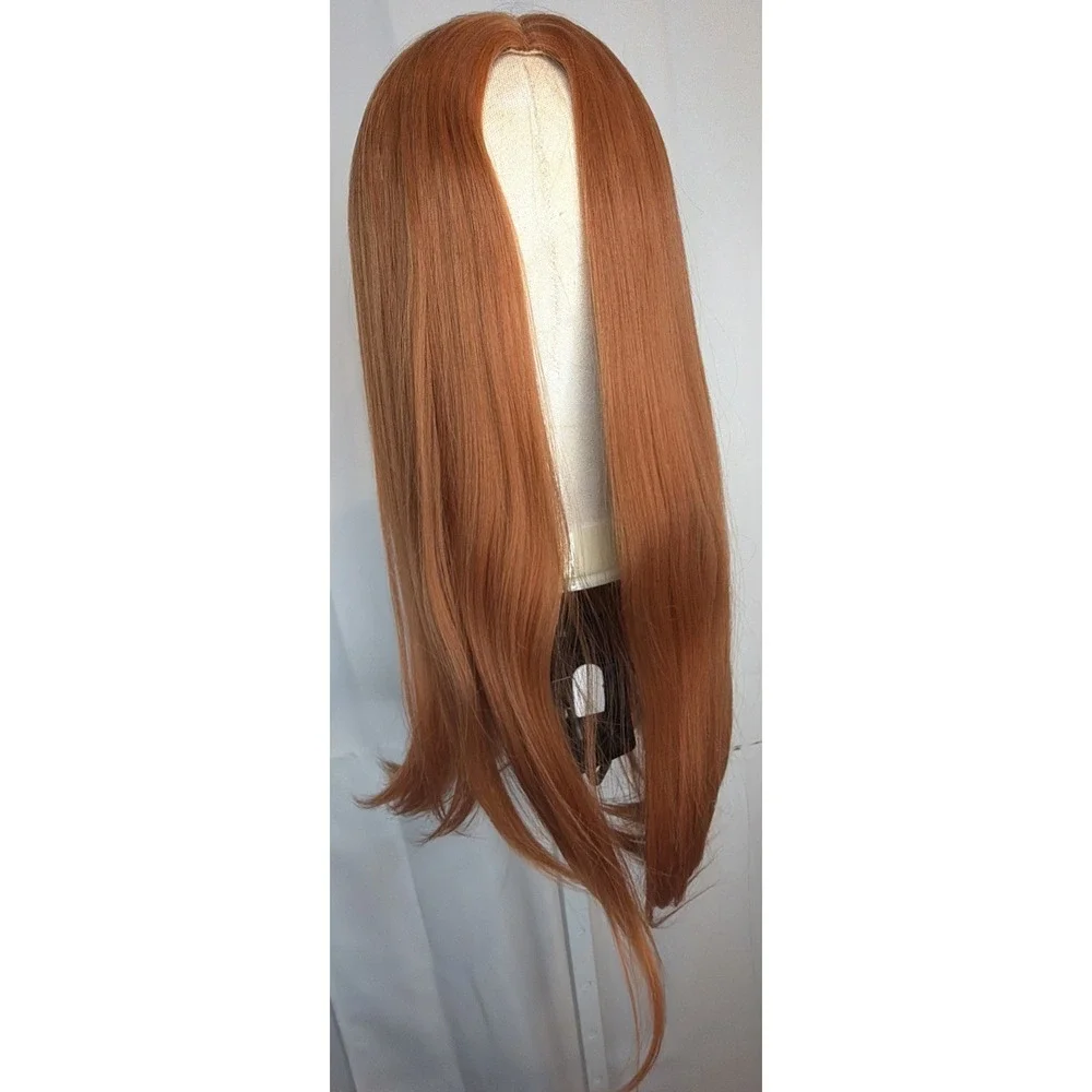 Ginger Orange Lace Front Wig Long Straight Synthetic | Women Party Daily Wear